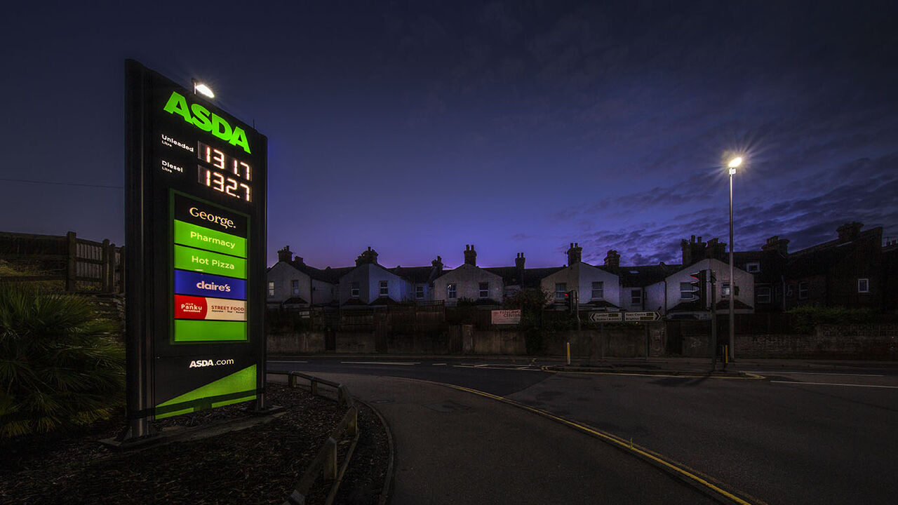 Petrol forecourt signs