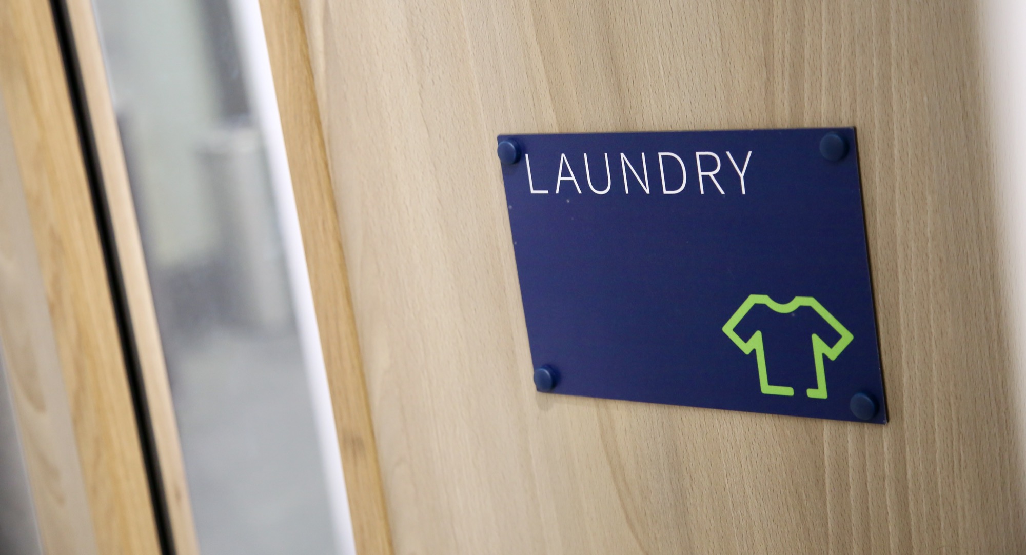 Indoor laundry signage