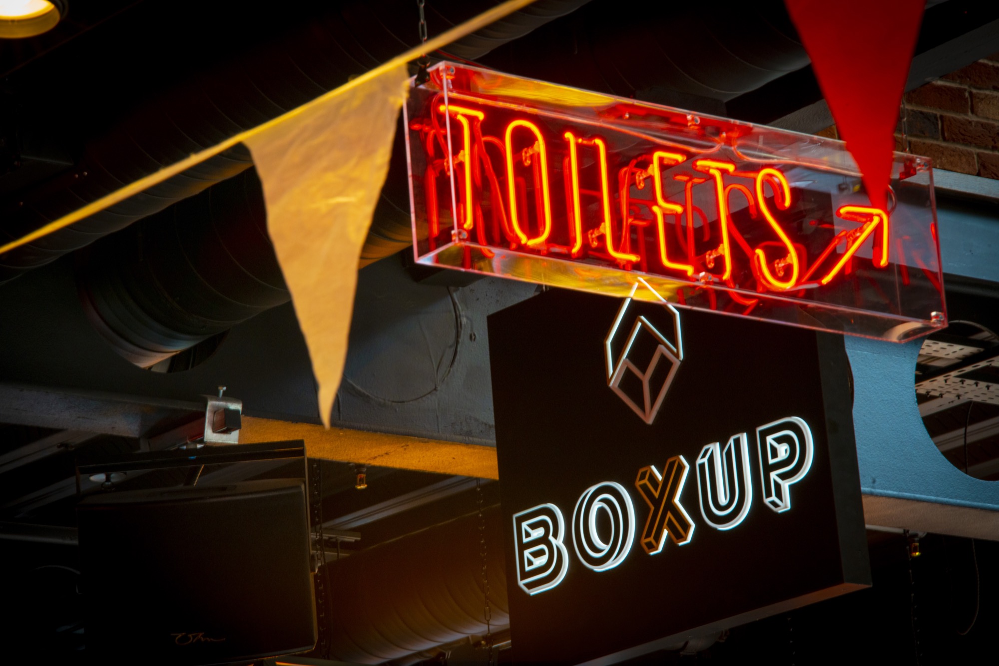 Box Bar Signage and Neon signs in Manchester