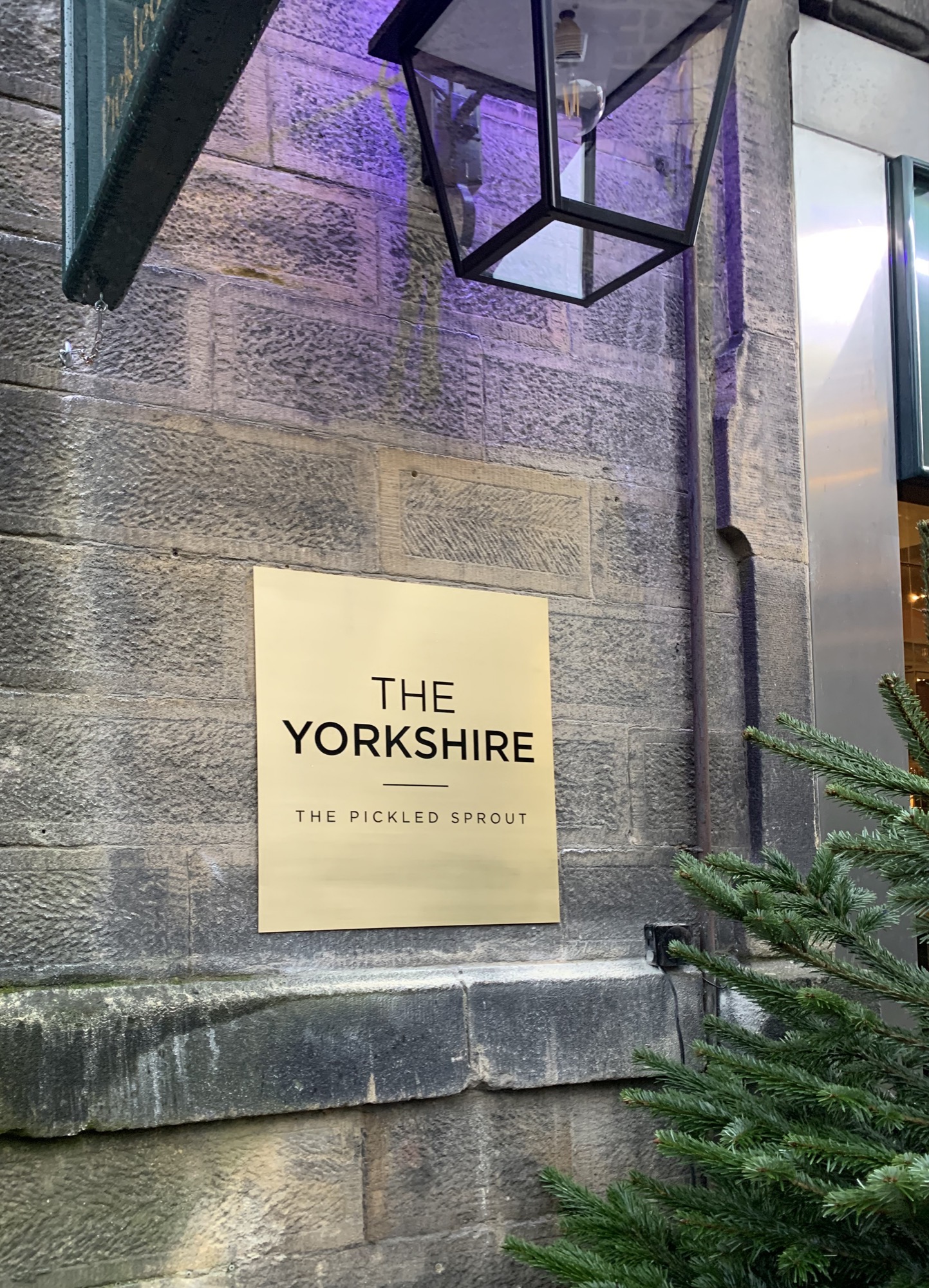 The Yorkshire, Pickled Sprout gold plaque