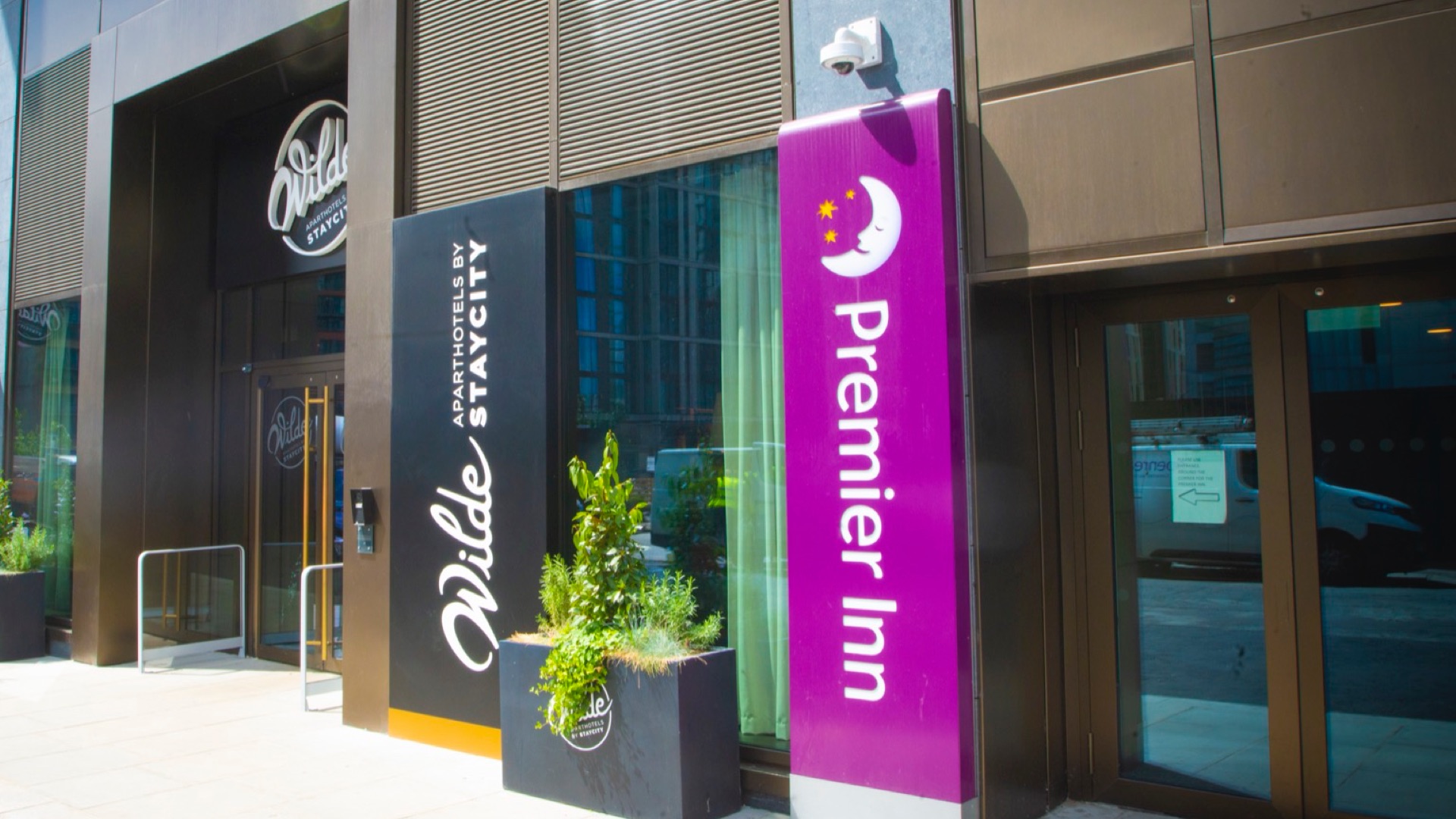 Premier Inn Hotel signs