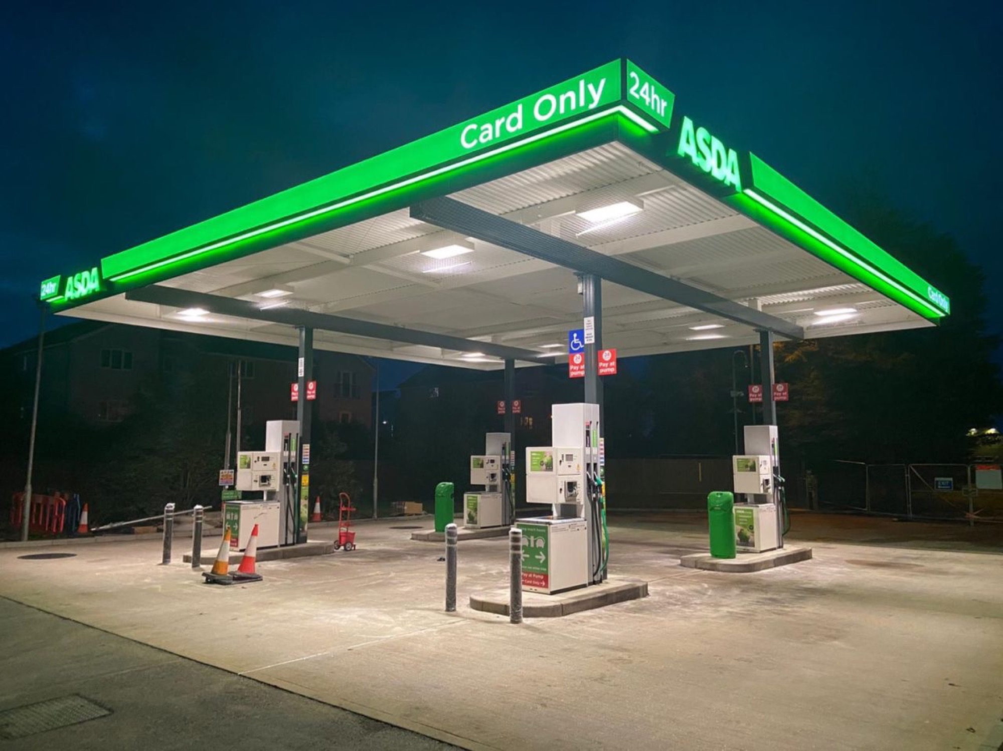 Asda petrol forecourt signage