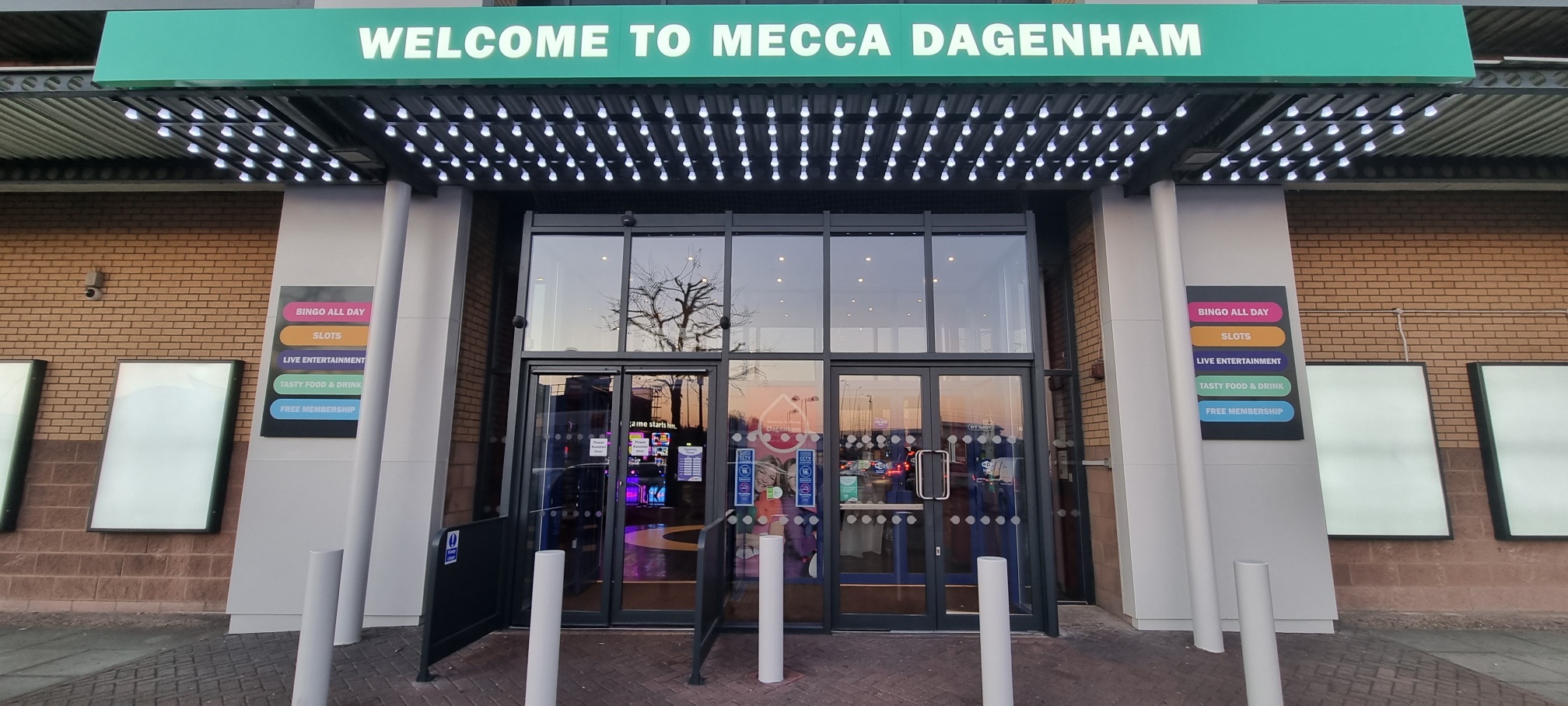 Mecca Bingo Backlit Signage in Dagenham