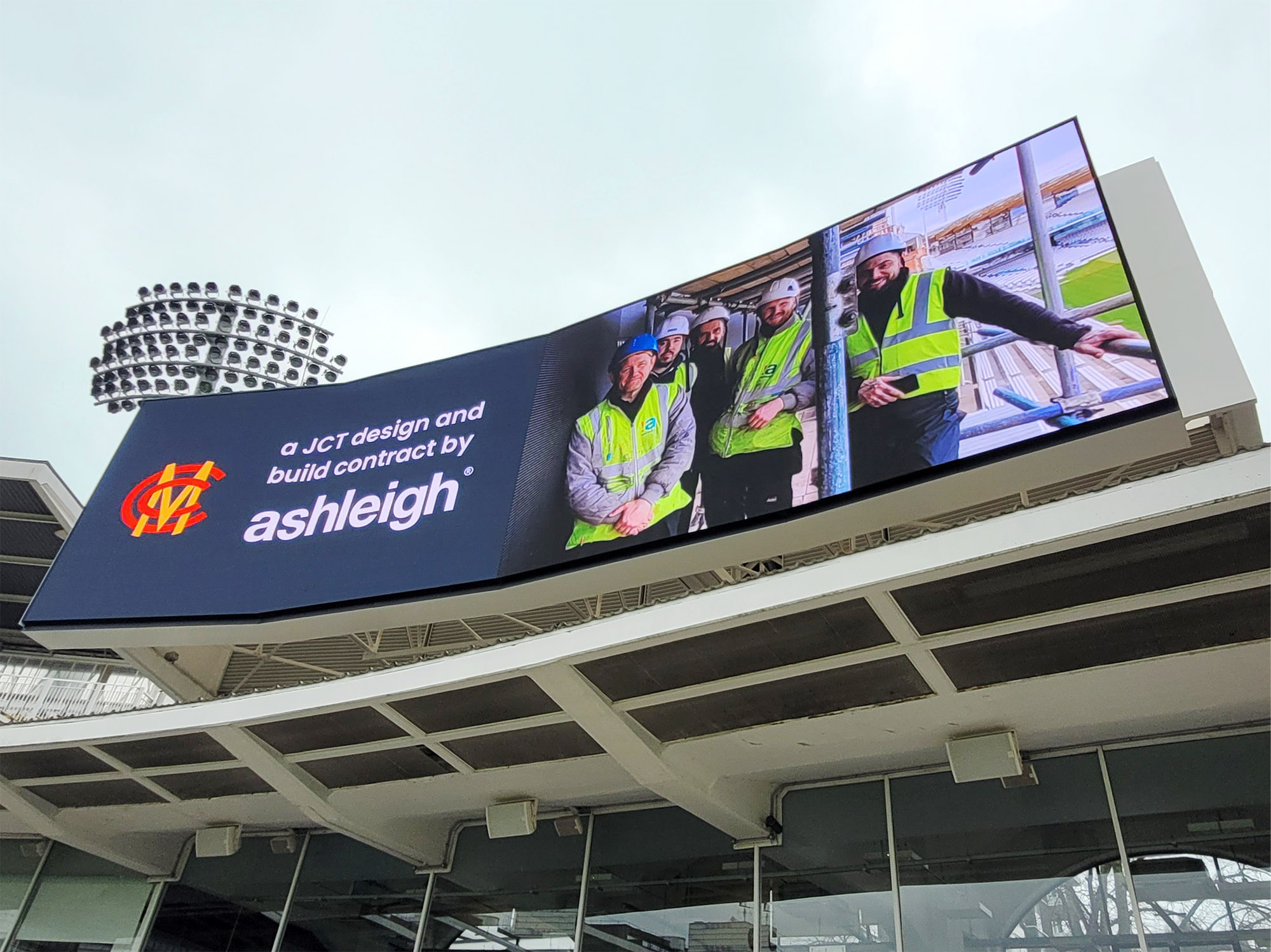 Ashleigh logo displayed on the Lord's cricket grounds